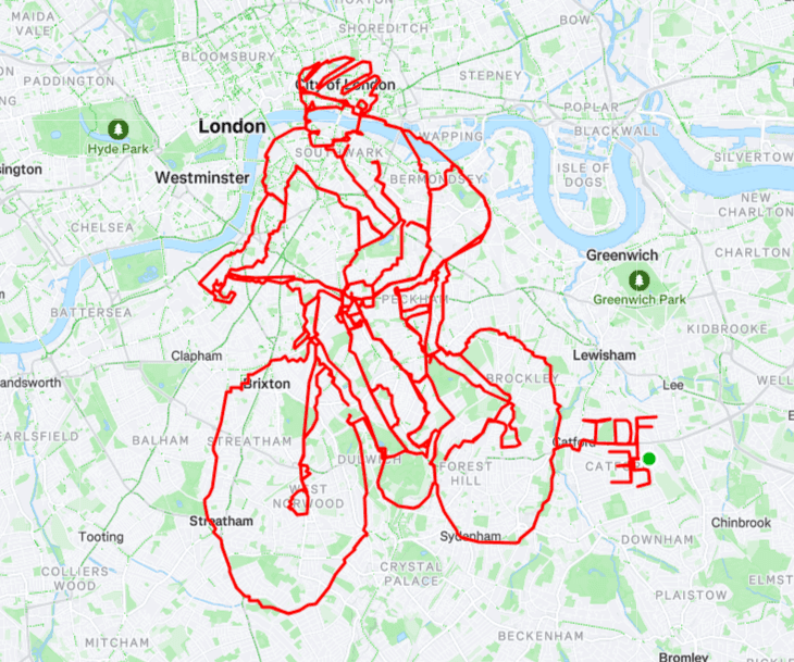 Draw de France: a route tracing the outline of France